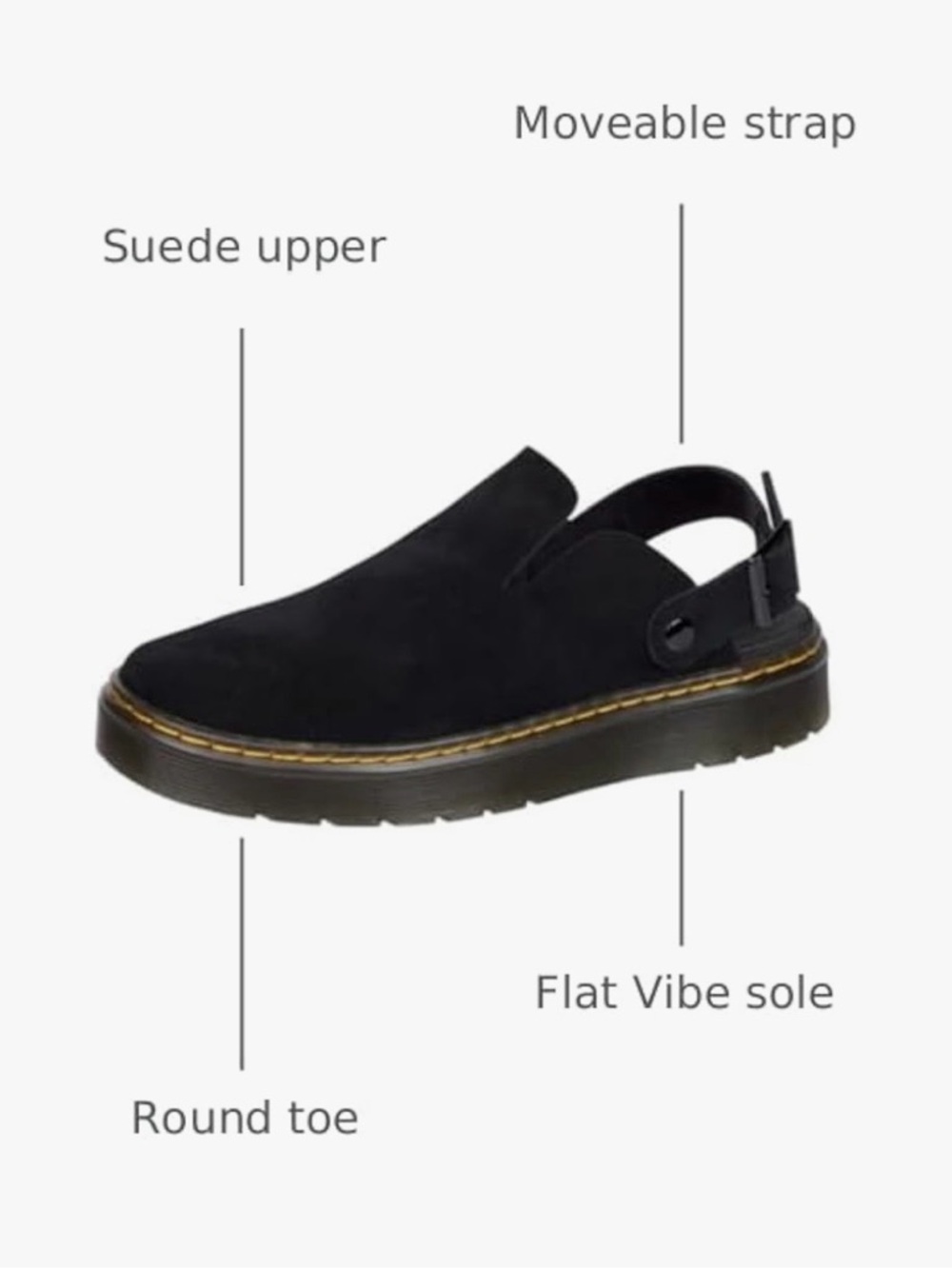 Dr. Martens Carlson mules/ clogs. Women’s 9/ Men’s 8. Black suede.